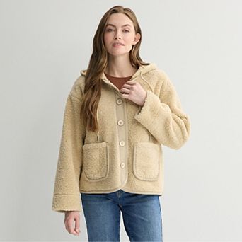 Women's Farmers Market Hooded Sherpa Jacket