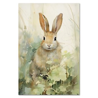 COURTSIDE MARKET Bunny In The Bush II Canvas Wall Art