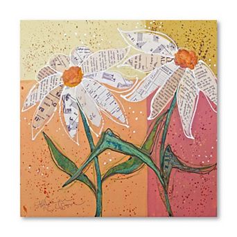 COURTSIDE MARKET Floral Spring News II Canvas Wall Art