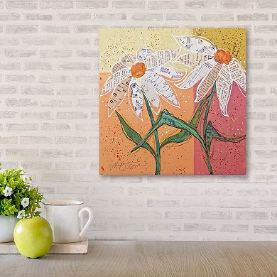 COURTSIDE MARKET Floral Spring News II Canvas Wall Art