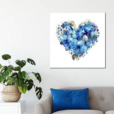 COURTSIDE MARKET Floral Heart Canvas Wall Art