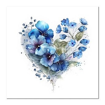 COURTSIDE MARKET Floral Heart II Canvas Wall Art