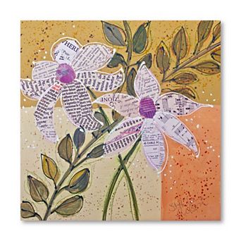 COURTSIDE MARKET Floral Spring News Canvas Wall Art