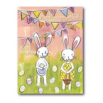COURTSIDE MARKET Easter Bunny Hunt II Canvas Wall Art