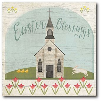 COURTSIDE MARKET Easter Blessings Canvas Wall Art