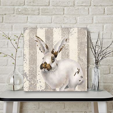 COURTSIDE MARKET Calico Bunny Canvas Wall Art