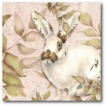 COURTSIDE MARKET Bunny Leaves Canvas Wall Art