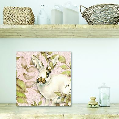 COURTSIDE MARKET Bunny Leaves Canvas Wall Art