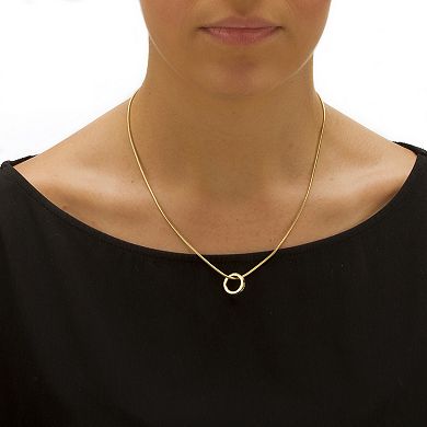 Simulated Birthstone Ring Charm in Gold-Plated