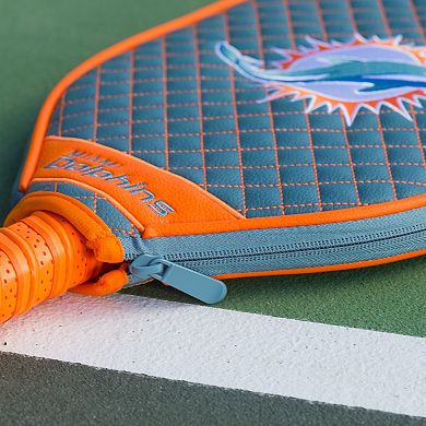 Team Golf Miami Dolphins Quilted Pickleball Paddle Cover