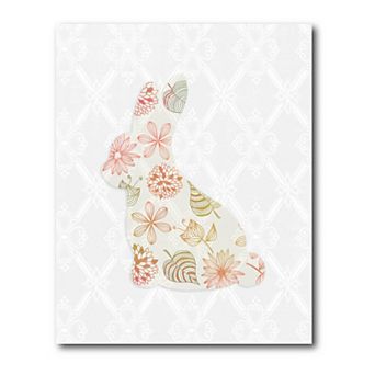 COURTSIDE MARKET Latice Bunny III Canvas Wall Art