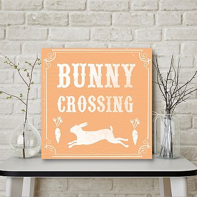 COURTSIDE MARKET Bunny Crossing Canvas Wall Art