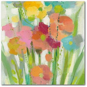COURTSIDE MARKET Longstem Bouquet II Square II Canvas Wall Art