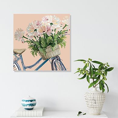 COURTSIDE MARKET Coral Flowers I Canvas Wall Art