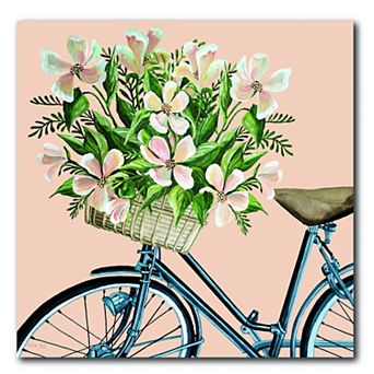 COURTSIDE MARKET Coral Flowers II Canvas Wall Art