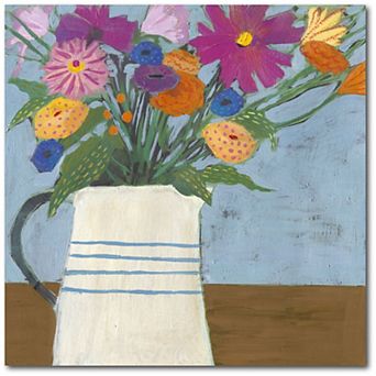 COURTSIDE MARKET Farmhouse Floral II Canvas Wall Art