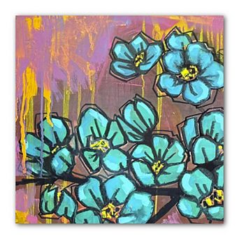 COURTSIDE MARKET Bluebloom II Canvas Wall Art