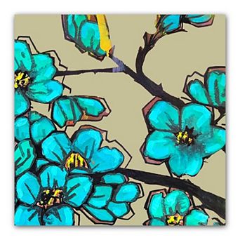 COURTSIDE MARKET Bluebloom III Canvas Wall Art