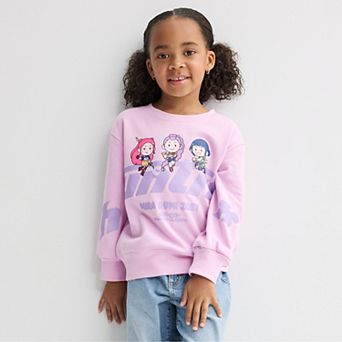 Girls 4-12 Jumping Beans® Long Sleeve Fleece Graphic Pullover