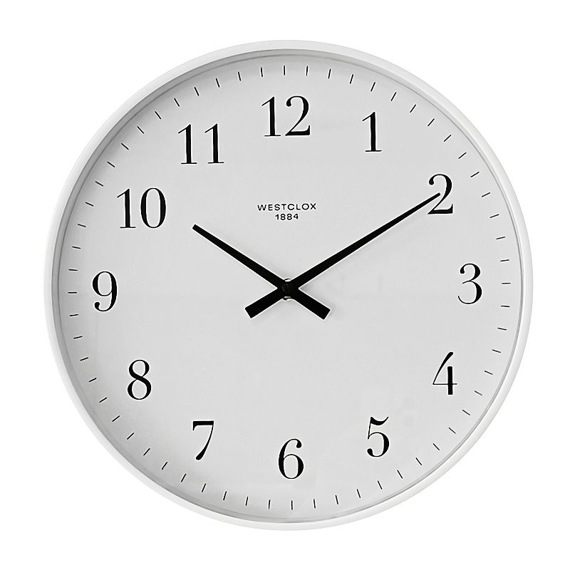 Westclox Basic 12-Inch Wall Clock, White
