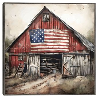 Masterpiece Americana 1 Framed Canvas Wall Art