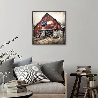 Masterpiece Americana 1 Framed Canvas Wall Art