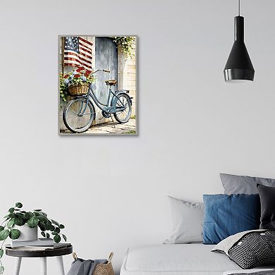 Masterpiece Bicycle Blooms Framed Canvas Wall Art