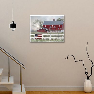 Masterpiece Patriotic Farm Framed Canvas Wall Art