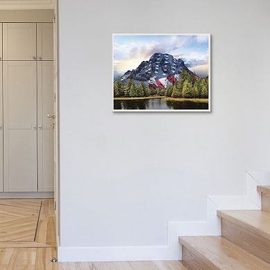 Masterpiece Patriotic Tetons Framed Canvas Wall Art