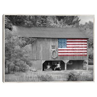 Masterpiece Patriotic Farm Framed Canvas Wall Art