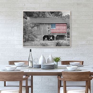 Masterpiece Patriotic Farm Framed Canvas Wall Art