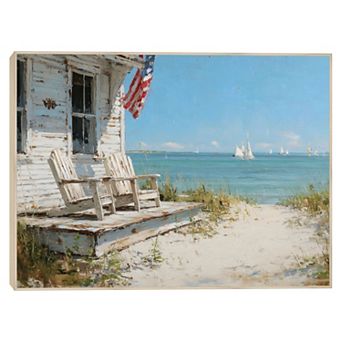 Masterpiece By the Ocean Framed Canvas Wall Art