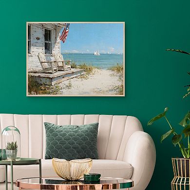 Masterpiece By the Ocean Framed Canvas Wall Art