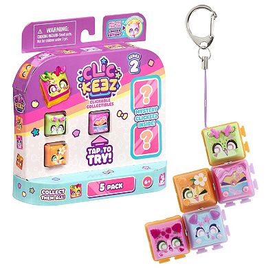 Pressman Clickeez 5-Pack Clickable Collectibles - Styles May Vary