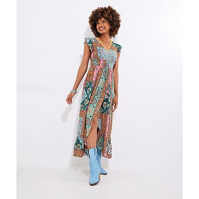Joe Browns Women's Plus Size Patchwork Slit Maxi Dress