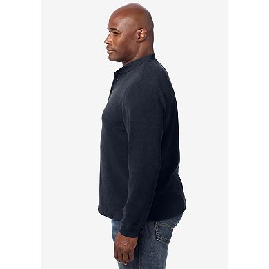 KingSize Men's Big & Tall Soft Waffle Henley