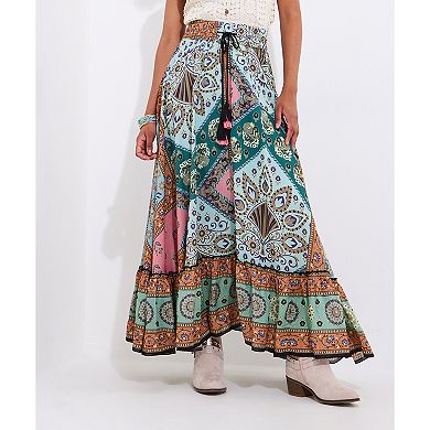 Joe Browns Women's Plus Size Flounce Tassel Maxi Skirt