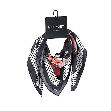 Nine West Floral Satin Square Scarf