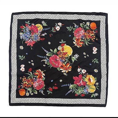 Nine West Floral Satin Square Scarf