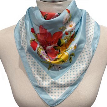 Nine West Floral Satin Square Scarf