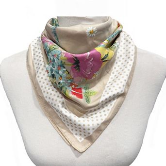 Nine West Floral Satin Square Scarf