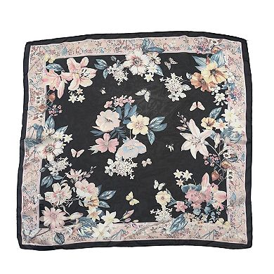 Nine West Lily Satin Floral Print Square Scarf