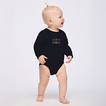 Embroidered Easter Bunny Outline - Infant Fleece BodySuit