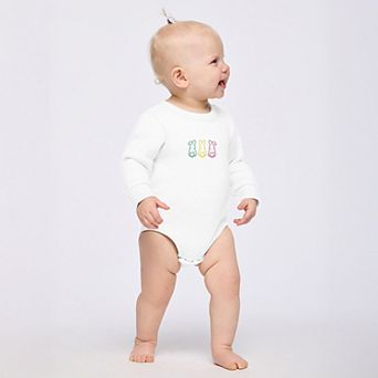 Embroidered Easter Bunny Outline - Infant Fleece BodySuit