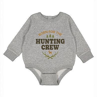 Born For The Hunting Crew - Infant Fleece BodySuit