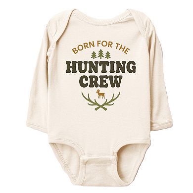 Born For The Hunting Crew - Baby Long Sleeve Bodysuit