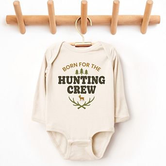 Born For The Hunting Crew - Baby Long Sleeve Bodysuit