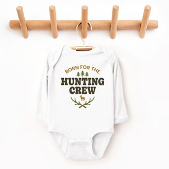 Born For The Hunting Crew - Baby Long Sleeve Bodysuit
