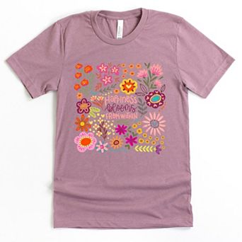 The Juniper Shop Happiness Blooms From Within Youth Short Sleeve Tee
