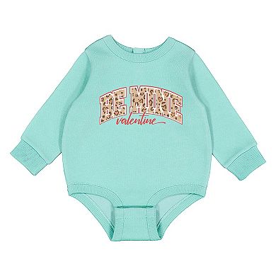 Be Mine Valentine Varsity Leopard - Infant Fleece BodySuit